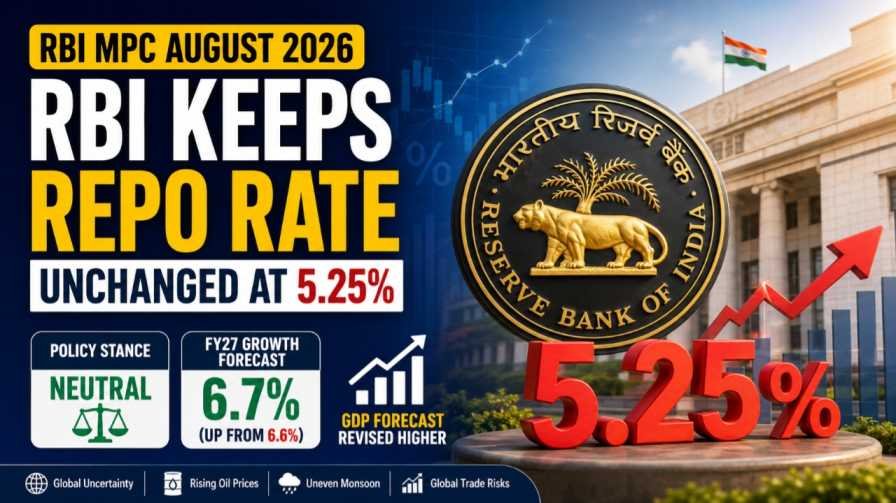 RBI Repo Rate Unchanged at 5.25%: MPC Retains Neutral Stance, Raises FY27 GDP Forecast - Crypto News